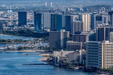 Oahu Honolulu şehrin muhteşem manzarası