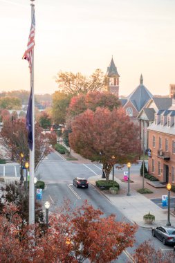 Rock Hill Güney Carolina Sonbahar sezonu şehir merkezi