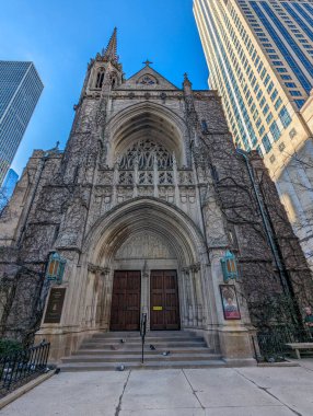 Chicago şehir merkezi mimarisi ve sokak sahneleri