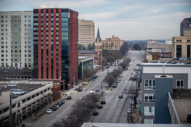 Kolombiya şehir merkezinin güney Carolina çevresindeki sokak manzaraları