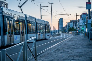 Brüksel, Belçika, sokak manzaraları.