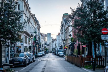 Brüksel, Belçika, sokak manzaraları.