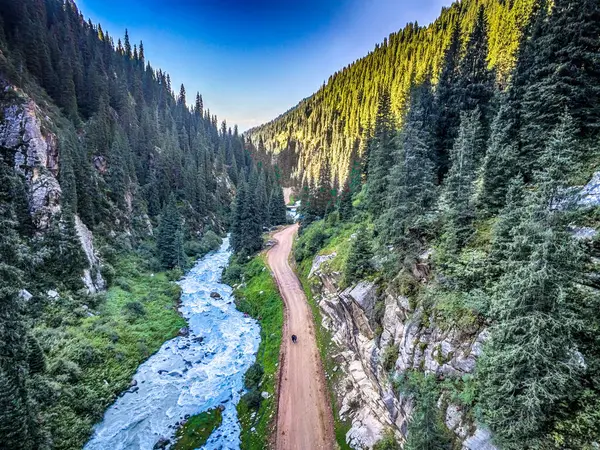 stock image beautiful gorge views around issyk kul lake region and bishkek in central asia