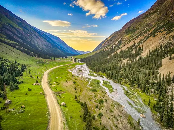 stock image beautiful gorge views around issyk kul lake region and bishkek in central asia