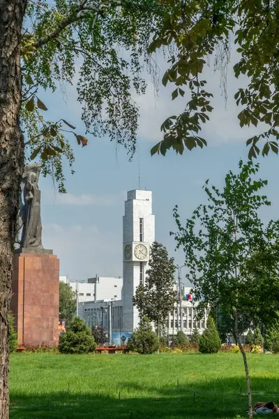 stock image scenic views of bishkek city skyline and mountains in kyrgyzstan