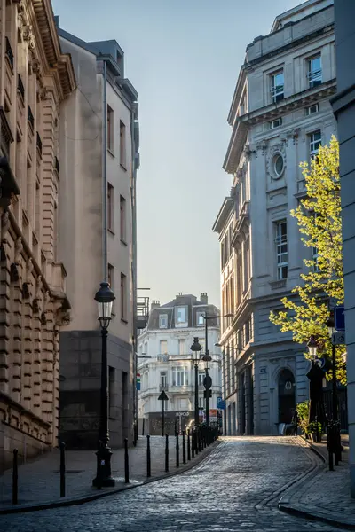 stock image brussels belgium city street scenes in the morning