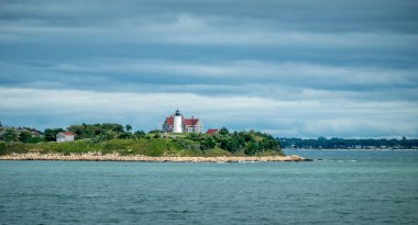 scenes on a ferry from woods hole massachusetts to marthas vinyard clipart