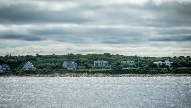 Forest Hole Massachusetts 'ten Martha Vinyard' a giden feribotta görüntüler.