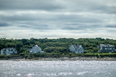 scenes on a ferry from woods hole massachusetts to marthas vinyard clipart