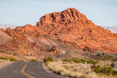 Las Vegas, Nevada yakınlarındaki Ateş Vadisi Eyalet Parkı 'ndan görüntü