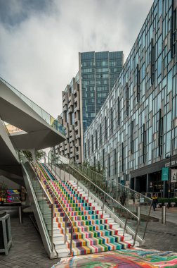 Londra 'da Greenwich Bölgesi sokak manzarası