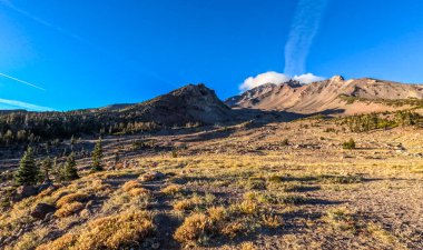 Scenic views at Shasta mountain california at sunset clipart