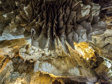 cavern scenes at lake shasta caverns in northern california clipart