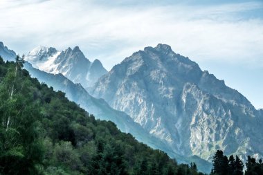 Kygyzstan 'daki ala archa vadisi etrafındaki güzel doğa sahneleri