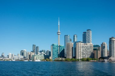 Toronto şehir siluetinin panoramik çekimi, Ontario, Kanada