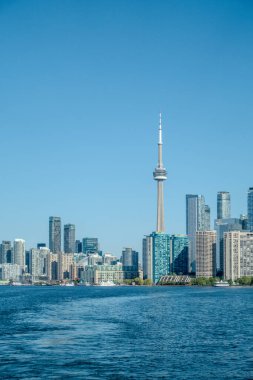 Toronto şehir siluetinin panoramik çekimi, Ontario, Kanada