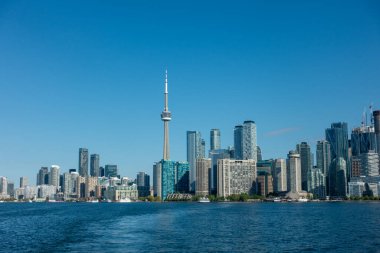 Toronto şehir siluetinin panoramik çekimi, Ontario, Kanada