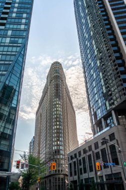 Toronto 'da sokak manzarası şehir merkezi, Ontario, Kanada