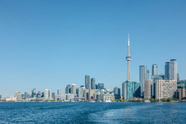 Toronto şehir siluetinin panoramik çekimi, Ontario, Kanada