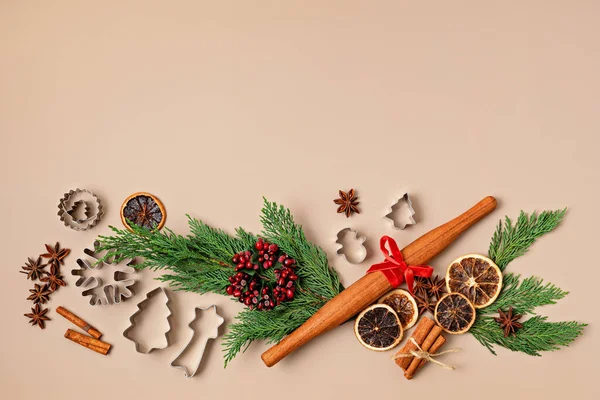 Świąteczne Ciasteczko Tło Pieczenia Gotowanie Świąteczne Domowe Herbatniki Przepisy Święta — Zdjęcie stockowe