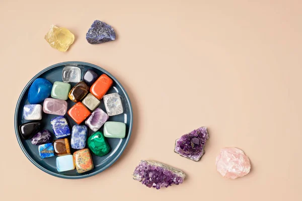 Curando Cristales Chakra Reiki Piedras Preciosas Para Bienestar Armonía Meditación — Foto de Stock