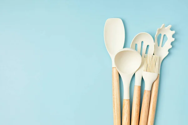 Pastel Renginde Mutfak Gereçleri Aşçılık Günlüğü Dersler Atölye Çalışması Tarif Telifsiz Stok Fotoğraflar