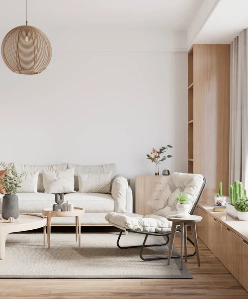 Interior Living Room Wall Mockup