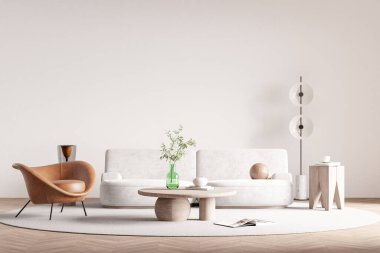 İç Salon Duvar Modeli - 3D Yapılandırma, 3D Görüntü