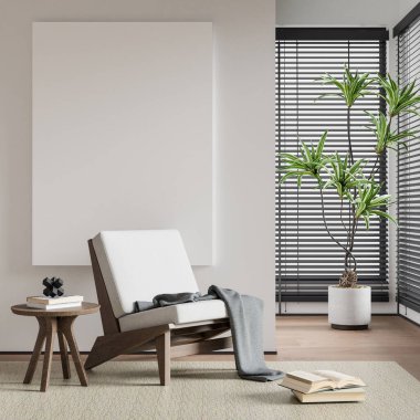 Çerçeve modeli, oturma odasının duvar posterleri. Evin iç mimarisi, Modern İç mimari. 3 Boyutlu Hazırlama