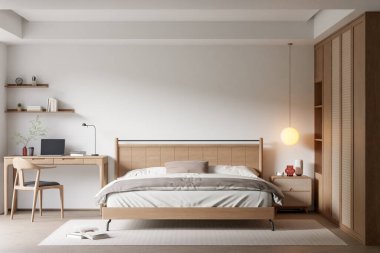 İç Yatak Odası Duvar Modeli - 3D Hazırlama, 3D Görüntü