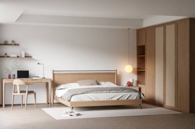 İç Yatak Odası Duvar Modeli - 3D Hazırlama, 3D Görüntü