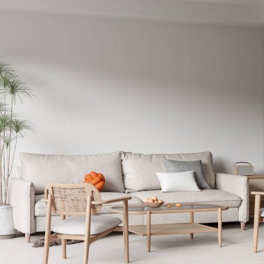 İç Salon Duvar Modeli - 3D Görüntü