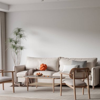 İç Salon Duvar Modeli - 3D Görüntü