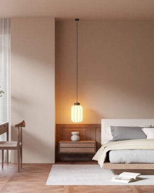 İç Yatak Odası Duvar Modeli - 3D Görüntü