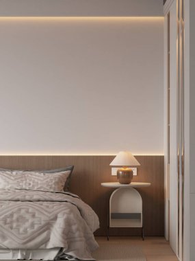 Modern Minimalist Yatak Odası İç Çerçeve Posteri 3B Yapılandırma