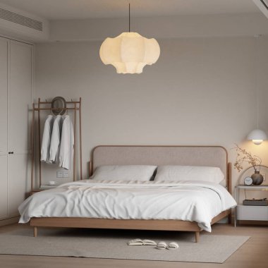 Modern Minimalist Yatak Odası İç Çerçeve Posteri 3B Yapılandırma