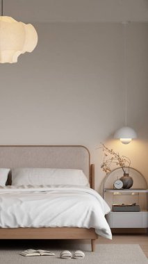 Modern Minimalist Yatak Odası İç Çerçeve Posteri 3B Yapılandırma