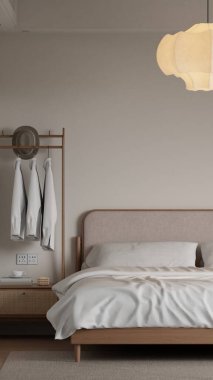 Modern Minimalist Yatak Odası İç Çerçeve Posteri 3B Yapılandırma