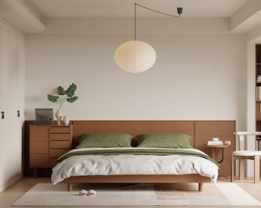 Modern Minimalist Yatak Odası İç Çerçeve Posteri 3B Yapılandırma