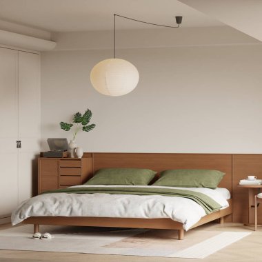 Modern Minimalist Yatak Odası İç Çerçeve Posteri 3B Yapılandırma