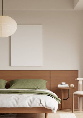 Modern Minimalist Yatak Odası İç Çerçeve Posteri 3B Yapılandırma