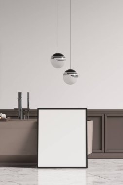 Modern Minimalist Banyo İç Modeli Poster Çerçevesi