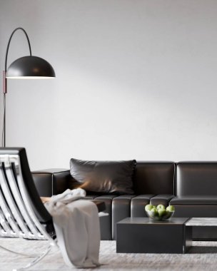 Modern Minimalist Oturma Odası İçsel Poster Çerçevesi 3B Yapılandırma Duvarı