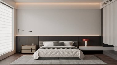 Modern Minimalist Yatak Odası İçi Boş Duvar Modeli 