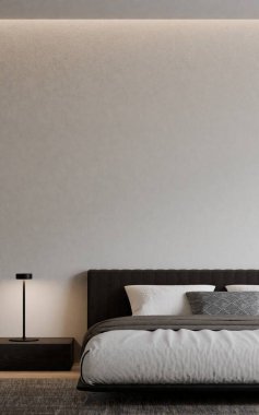 Modern Minimalist Yatak Odası İç Modeli Poster Çerçevesi Model 