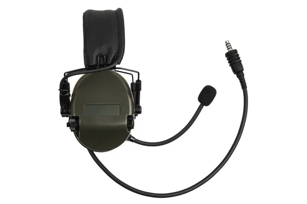 Ochranná Sluchátka Bílém Bezpečnostní Vybavení Sluchátka Pro Snížení Hluku Světlé — Stock fotografie
