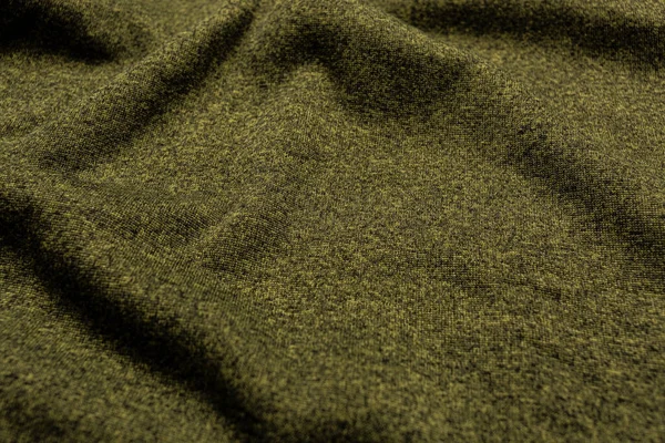 针织物的绿色格子质感 浅色土黄色背景 — 图库照片