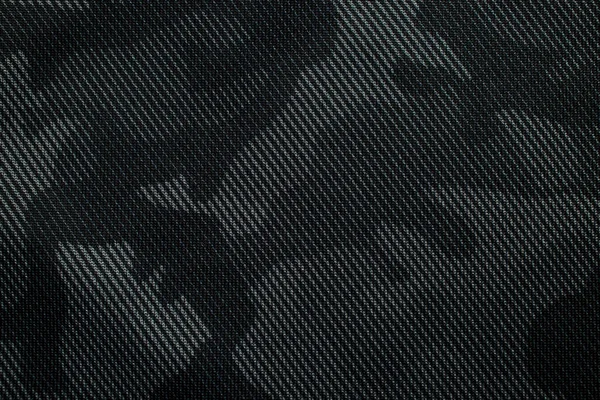 Padrão Camuflagem Tecido Camuflagem Cinza Escuro Moda Textura Militar Fundo — Fotografia de Stock