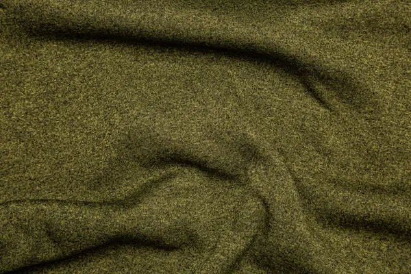 Texture Knitted Fabric Green Color Light Khaki Background — Stock Photo, Image