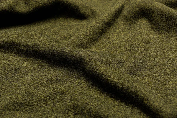 针织物的绿色格子质感 浅色土黄色背景 — 图库照片